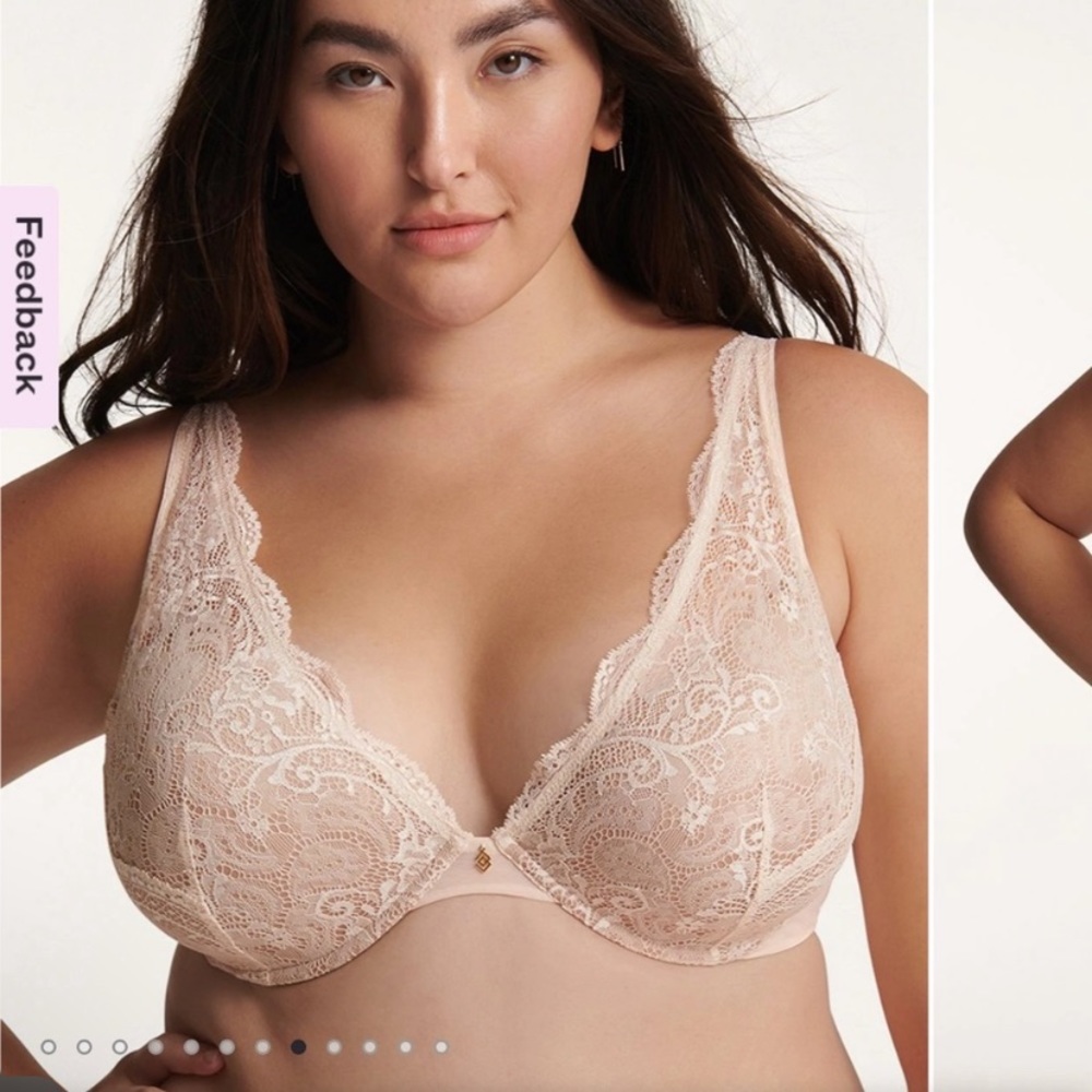 ThirdLove 25/7 Lace Underwire Bra in Blush - Size 34D
